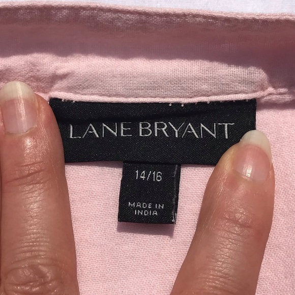 Lane Bryant Blush Pink Tunic 14/16 Top Cotton - Picture 9 of 11